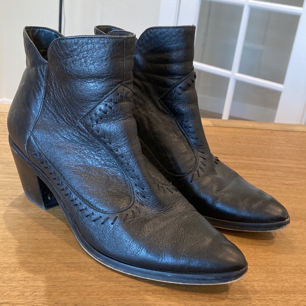 Rebecca Minkoff Lulu Black Leather Booties - Picture 2 of 9